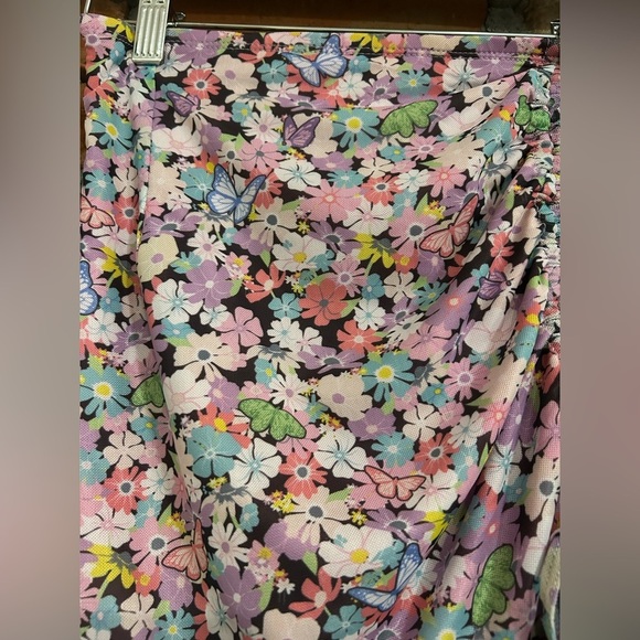 Dollskill sugar thrillz floral and butterfly ruched mesh skirt size XS - Picture 3 of 10